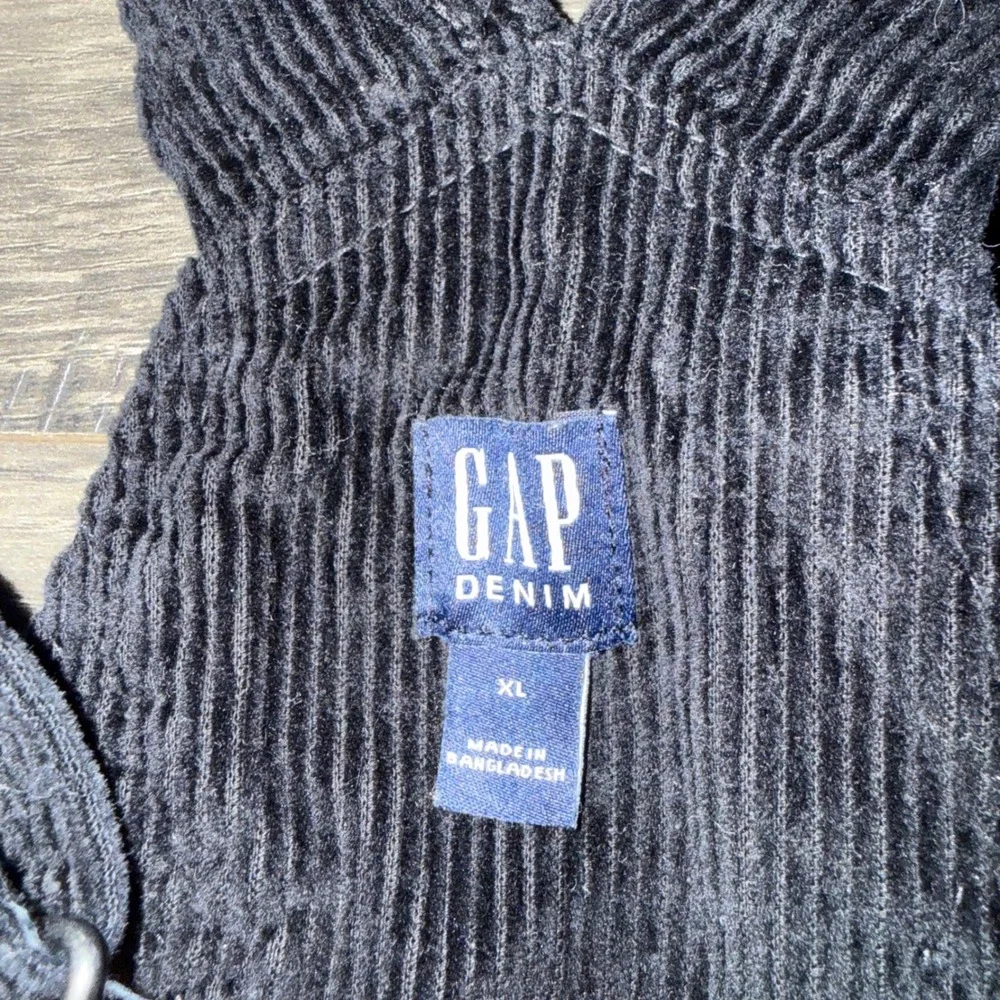 Gap Denim Girls XL Black Corduroy Overall Dress Button Front Pinafore Skirtall
